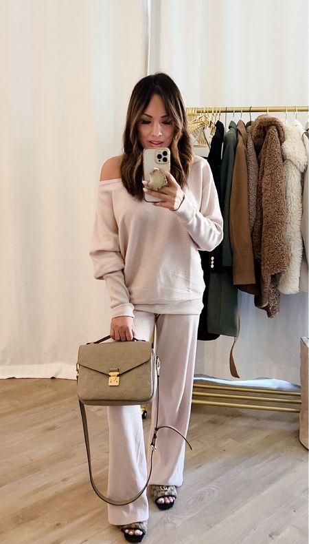 The comfiest outfit 
Amazon Fashion 
I have a size small on in the color Apricot 
Knitted track suit 

#LTKunder50 #LTKunder100 #LTKstyletip