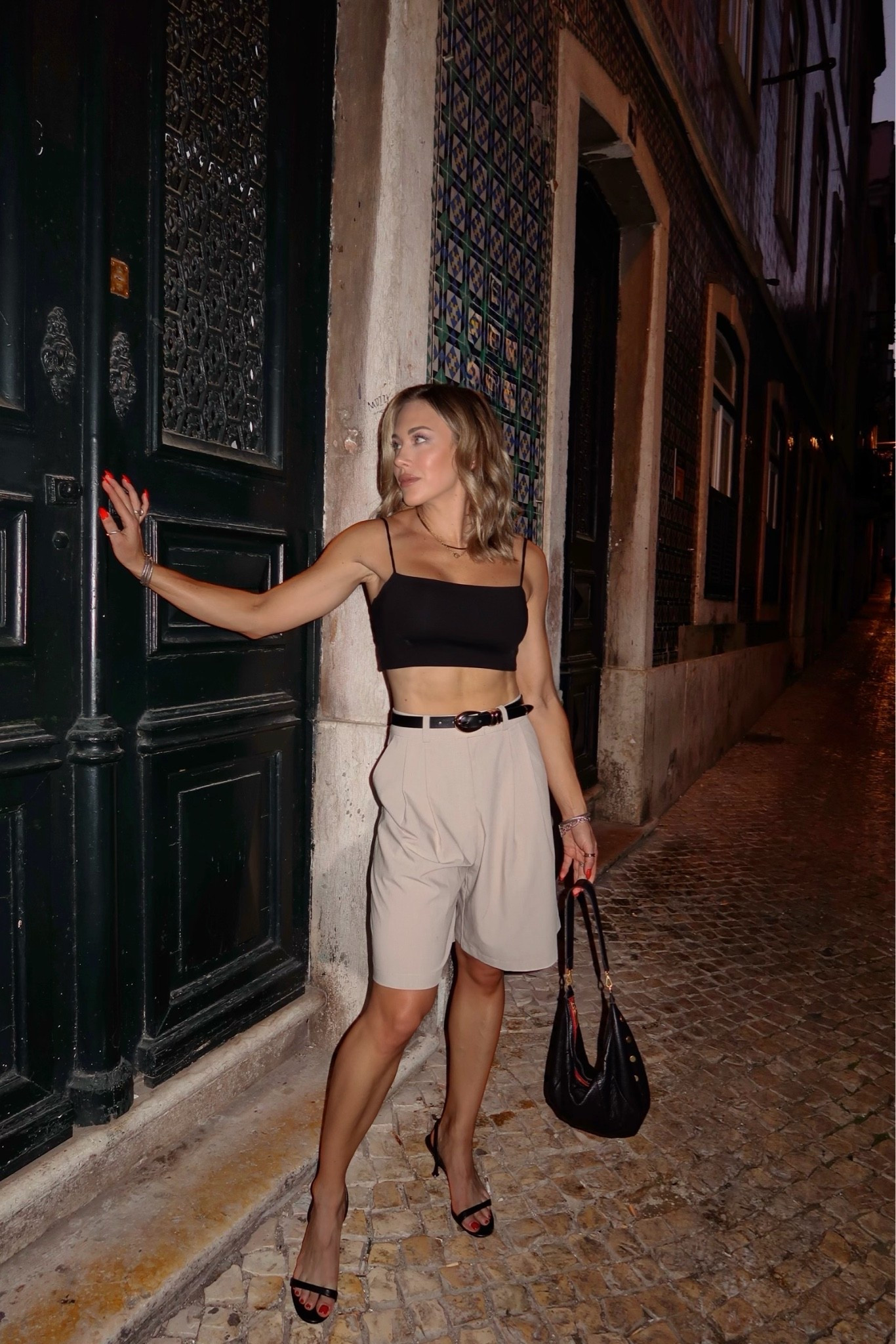 Date night ootd 🖤 wearing size small in the shorts (true to size) and XS in the belt!

#LTKdayinmylife #LTKgrwm #LTKootd