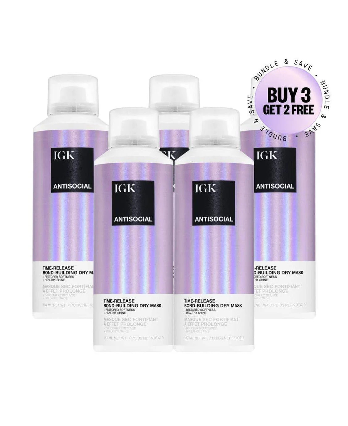 Antisocial Dry Hair Mask Buy 3, Get 2 Free | IGK Hair