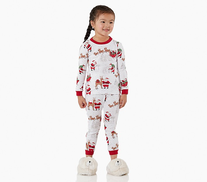 Heritage Santa Organic Pajama Set | Pottery Barn Kids