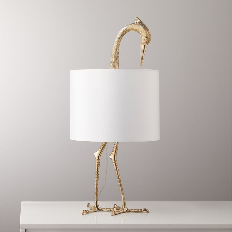 Archibald Brass Bird Table Lamp + Reviews | CB2 | CB2
