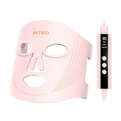 Red Light Therapy for Face, 3 Modes Portable Led Face Mask Light Therapy with Remote, Near-Infrared 850 Red Light Therapy Mask with Timing Function, Red Light Therapy at Home 180 LED Beads | Amazon (US)