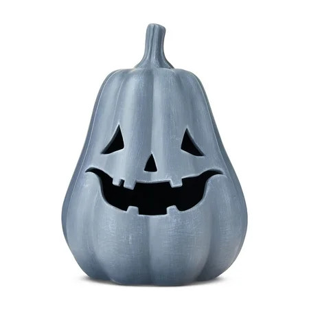 Halloween Gray Concrete Tall Pumpkin Decoration,13"H,by Way to Celebrate | Walmart (US)