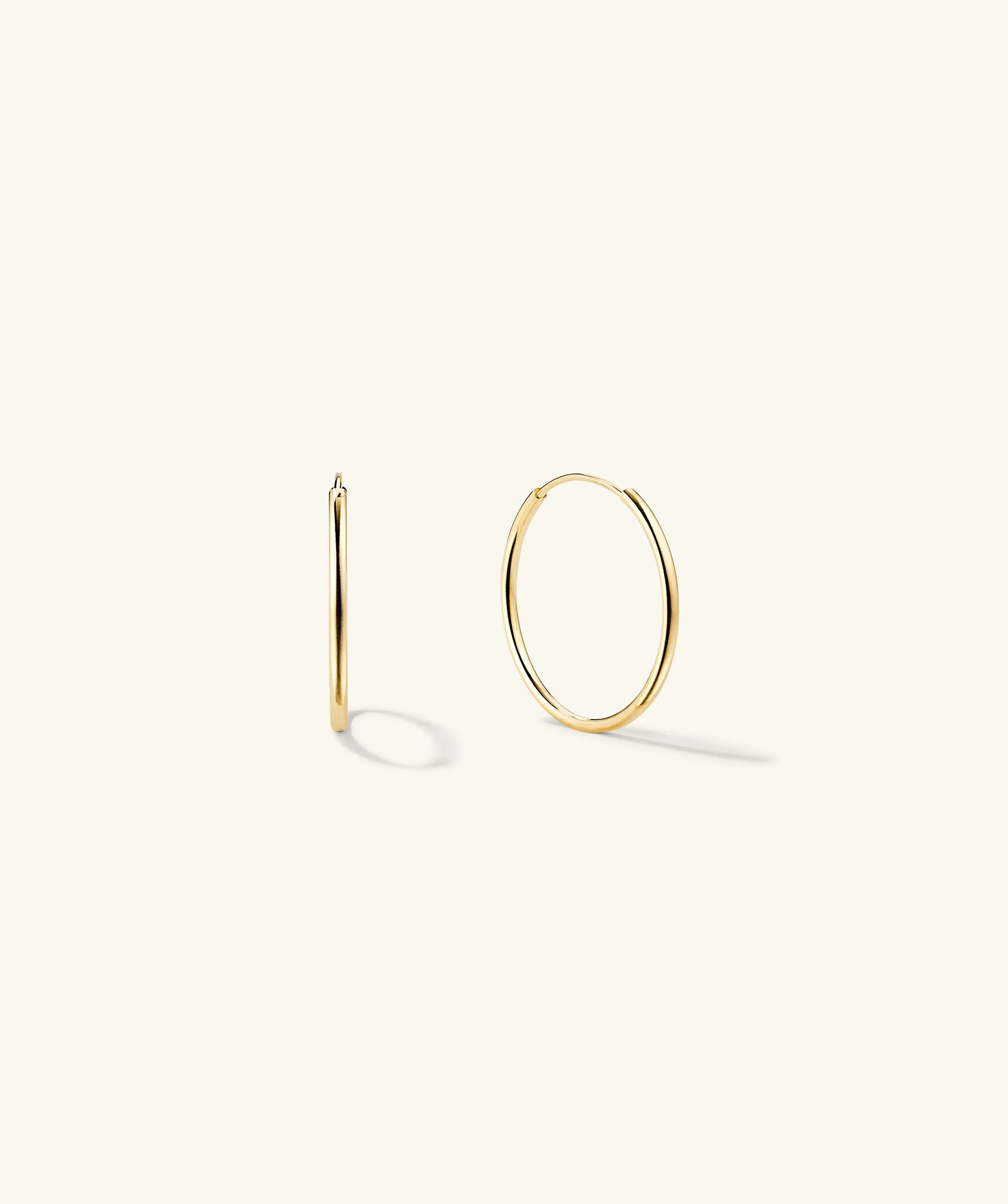 14k Gold Between Hoop Earrings - Jewelry | Mejuri | Mejuri Fine Crew