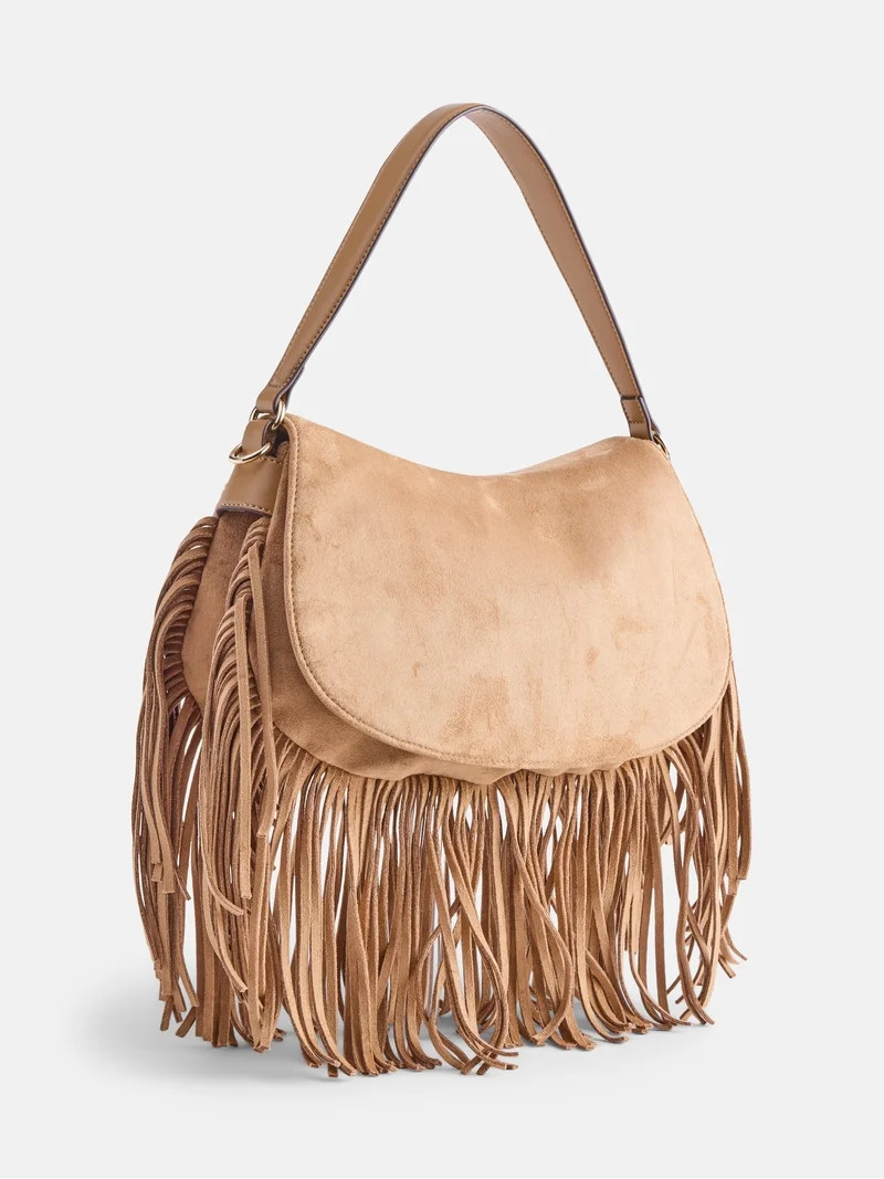 Scenario Women's Saddle Bag, Brown Fringe | Walmart (US)