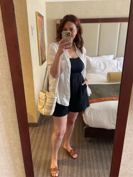 Living in linen with this simple travel day outfit that works  for whatever excitement the day brings! 

Linen top, linen shorts, travel outfit, straw bags

#LTKSeasonal #LTKtravel #LTKunder100