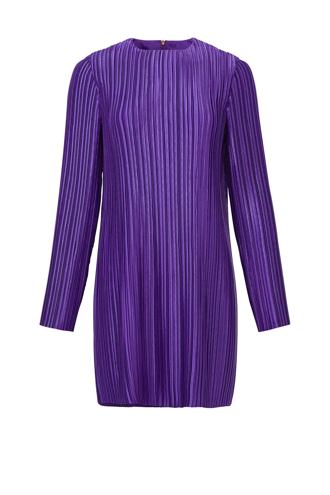 Tibi Violet Plisse Mini Dress | Rent The Runway