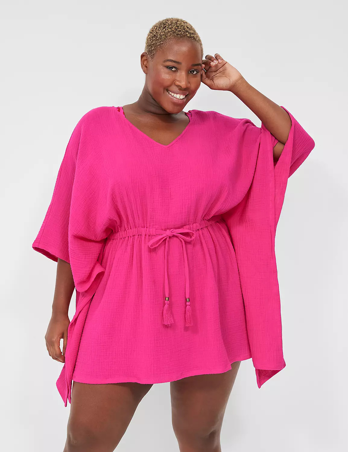 Woven Crinkle Cover-Up | LaneBryant | Lane Bryant (US)