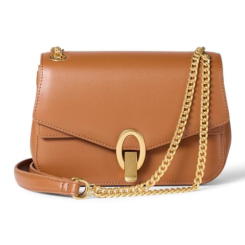 Amazon.com: Amazon Essentials Women's Chain Shoulder Bag, Brown Faux Crocodile, One Size : Clothi... | Amazon (US)