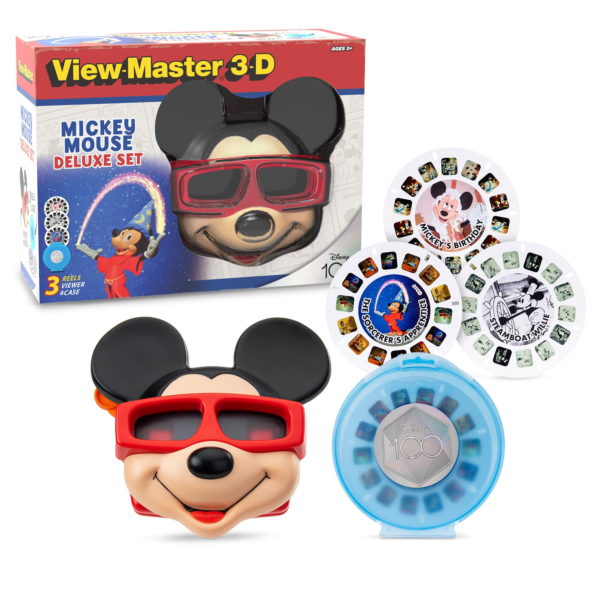 View-Master Mickey Mouse Deluxe Set, Disney 100 Edition - STEM, Retro, Fun Learning Toy for Kids ... | Amazon (US)