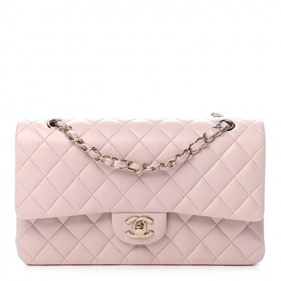 CHANEL Lambskin Quilted Medium Double Flap Light Pink | FASHIONPHILE | Fashionphile