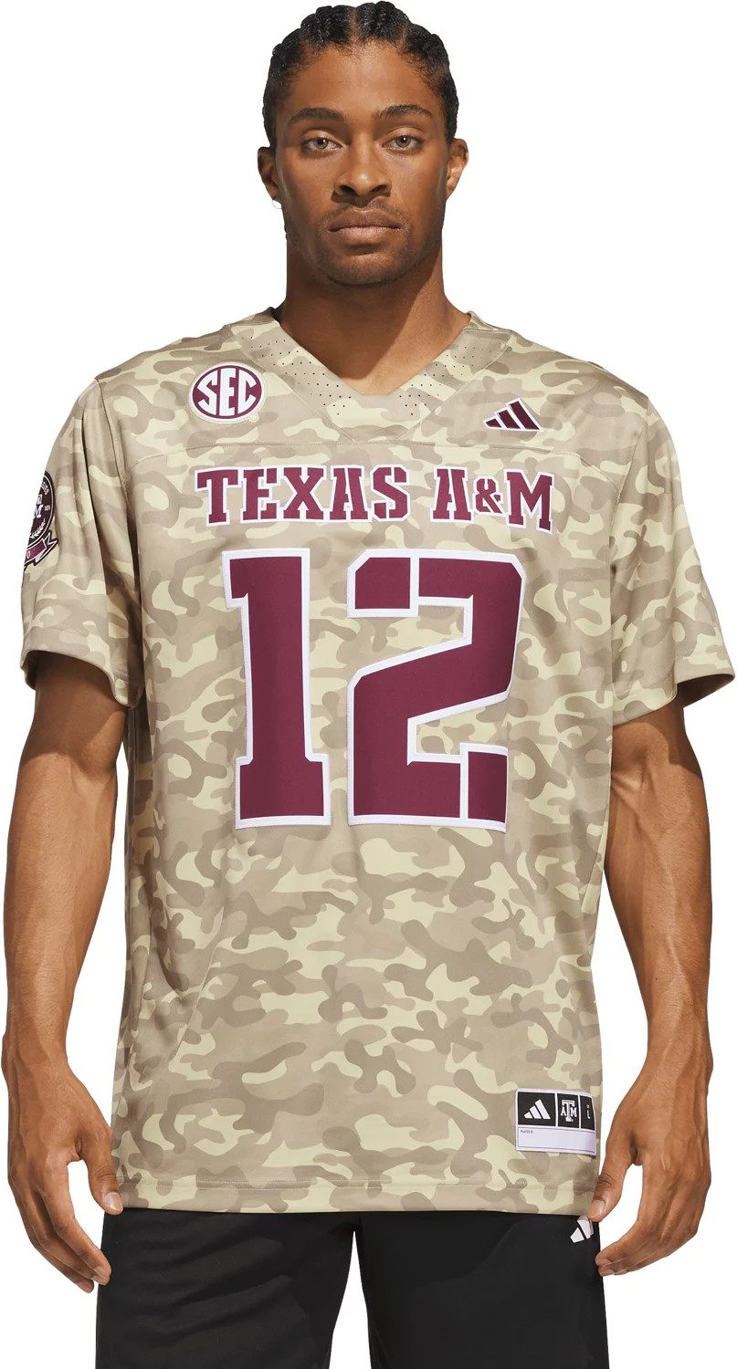 adidas Menâs Texas A&M University Salute To Service Strategy Football Jersey | Academy Sports + Outdoors