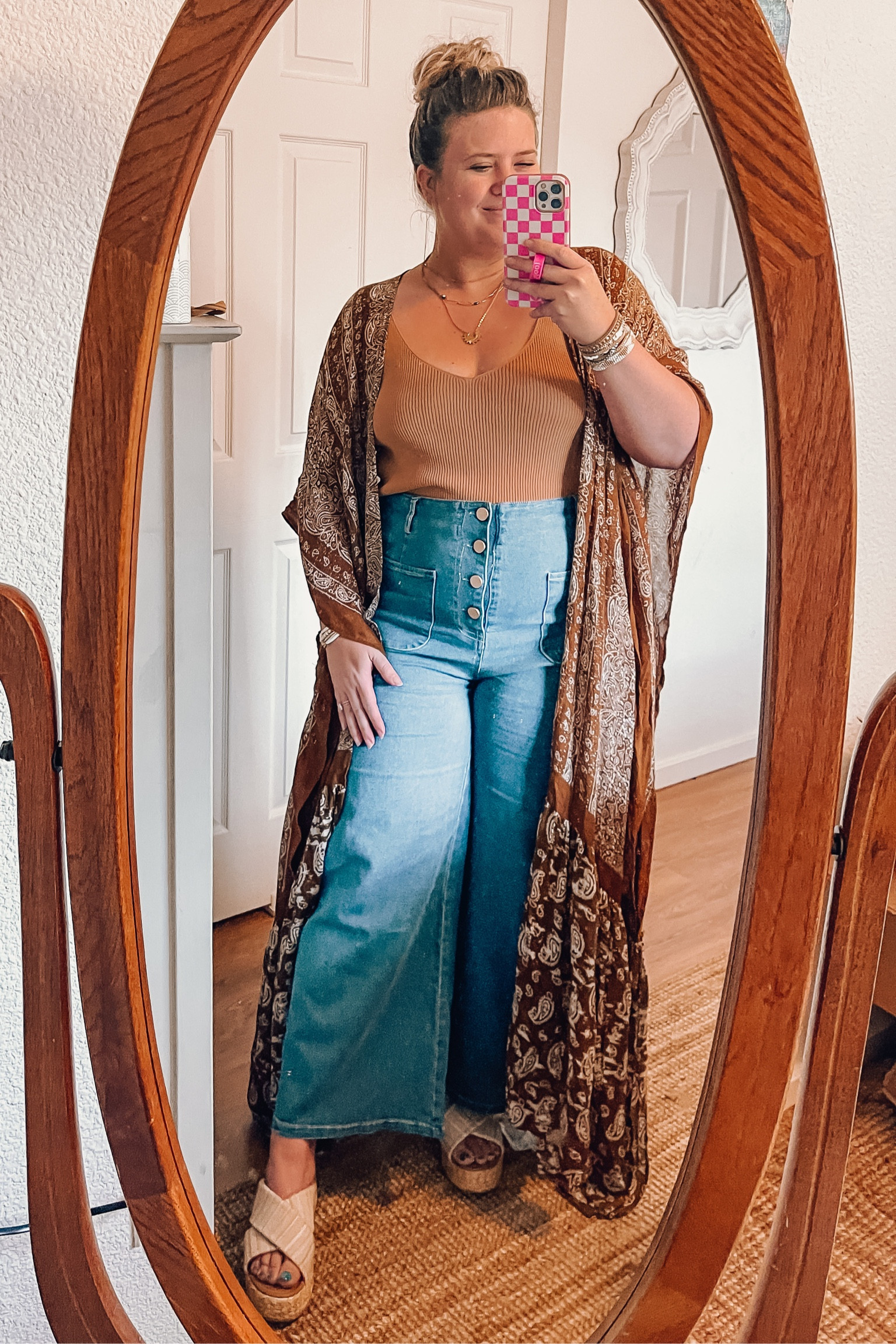 Top- Flea Style (L)
Jeans- Vici (XL)
Duster- Mindy Mae’s Market (OS)
Shoes- Target TTS (8)
Jewelry- Victoria Emerson

#LTKunder100 #LTKunder50 #LTKcurves