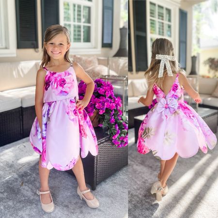 Daddy Daughter Dance Ready! This dress is just precious with the floral print and bow in the back. Runs TTS 

#LTKwedding #LTKfindsunder100 #LTKkids