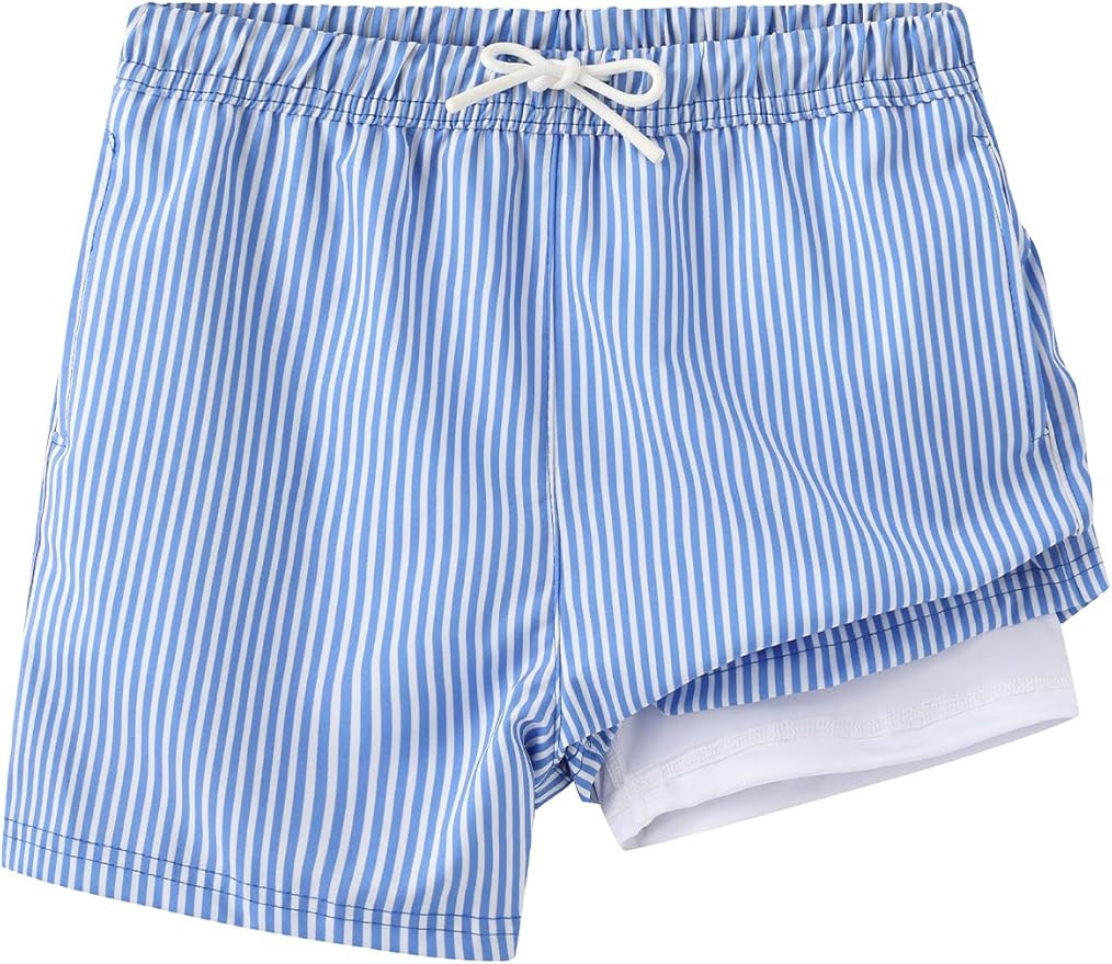 Boys Swim Trunks with Liner, UPF50+ Sun Protection Kids Swimming Shorts Toddler Quick Dry Beach P... | Amazon (US)