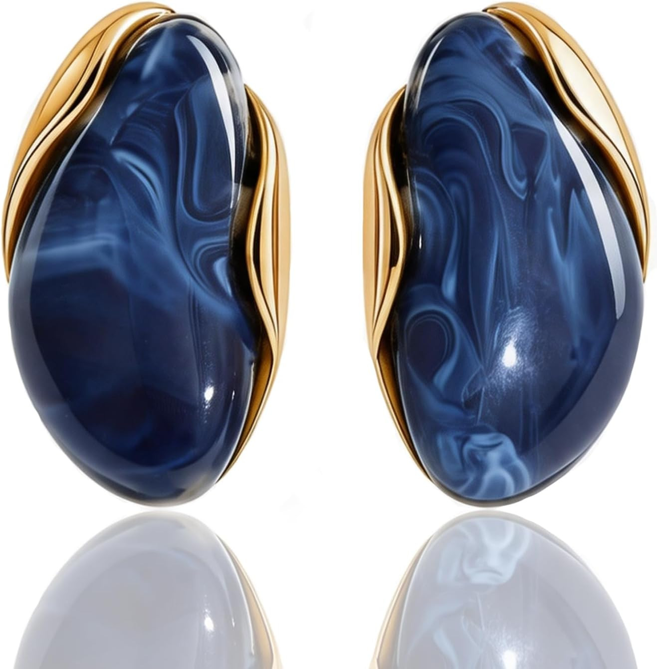 Mchic Large Statement Earrings for Women Trendy, Chunky Resin Dangle Stud | Amazon (US)