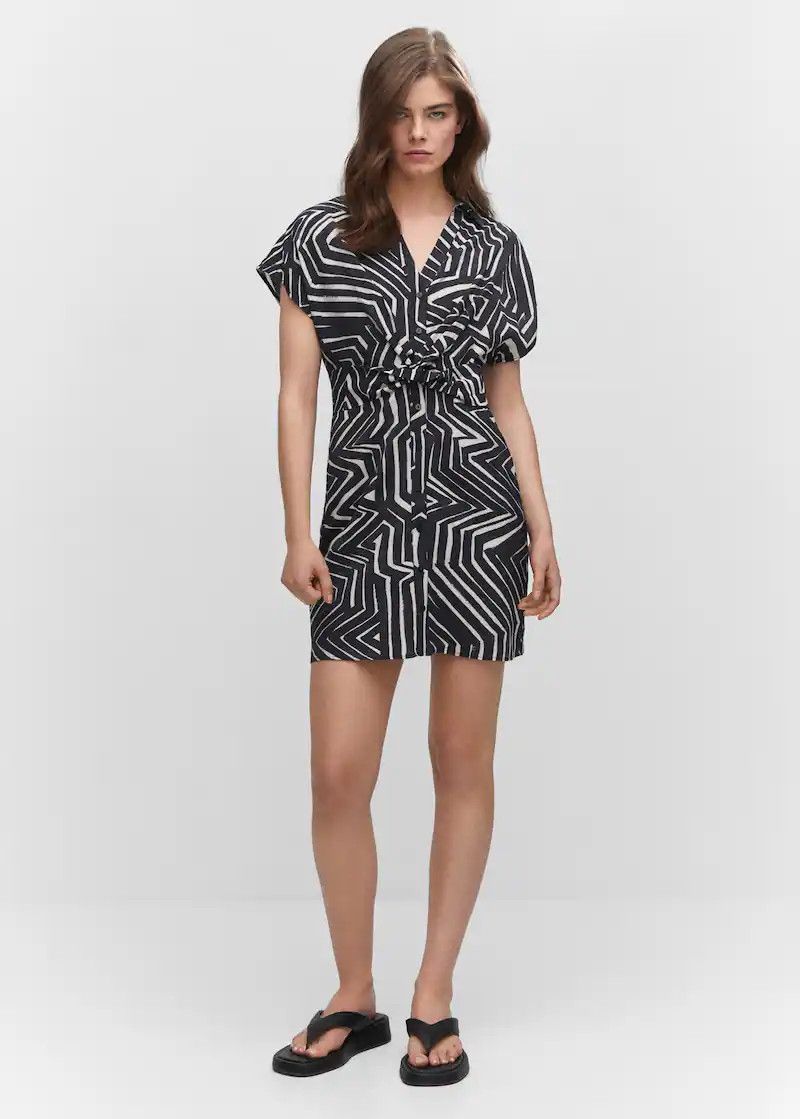 Tropical shirt dress -  Women | Mango United Kingdom | MANGO (UK)