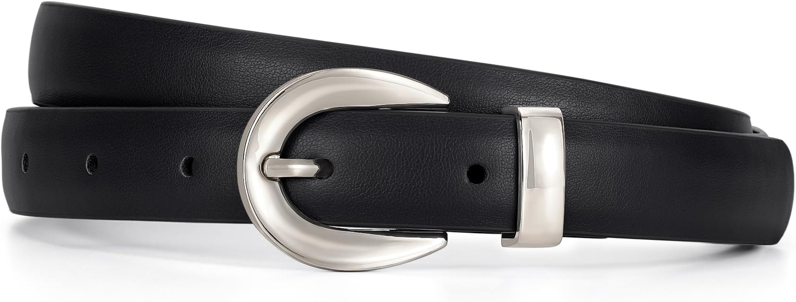 XZQTIVE Women's Leather Belts for Jeans Dress Pants Fashion Black Belts for Women Ladies Waist Be... | Amazon (US)