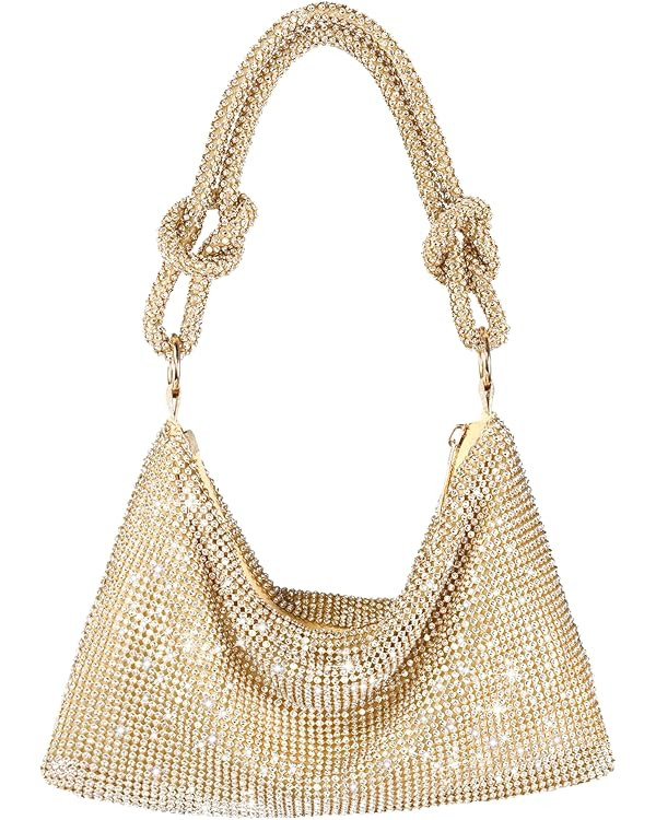 Rhinestone Purse Sparkly Evening bag Silver Clutch Purses for Women Evening, Cross Body Handbags ... | Amazon (US)