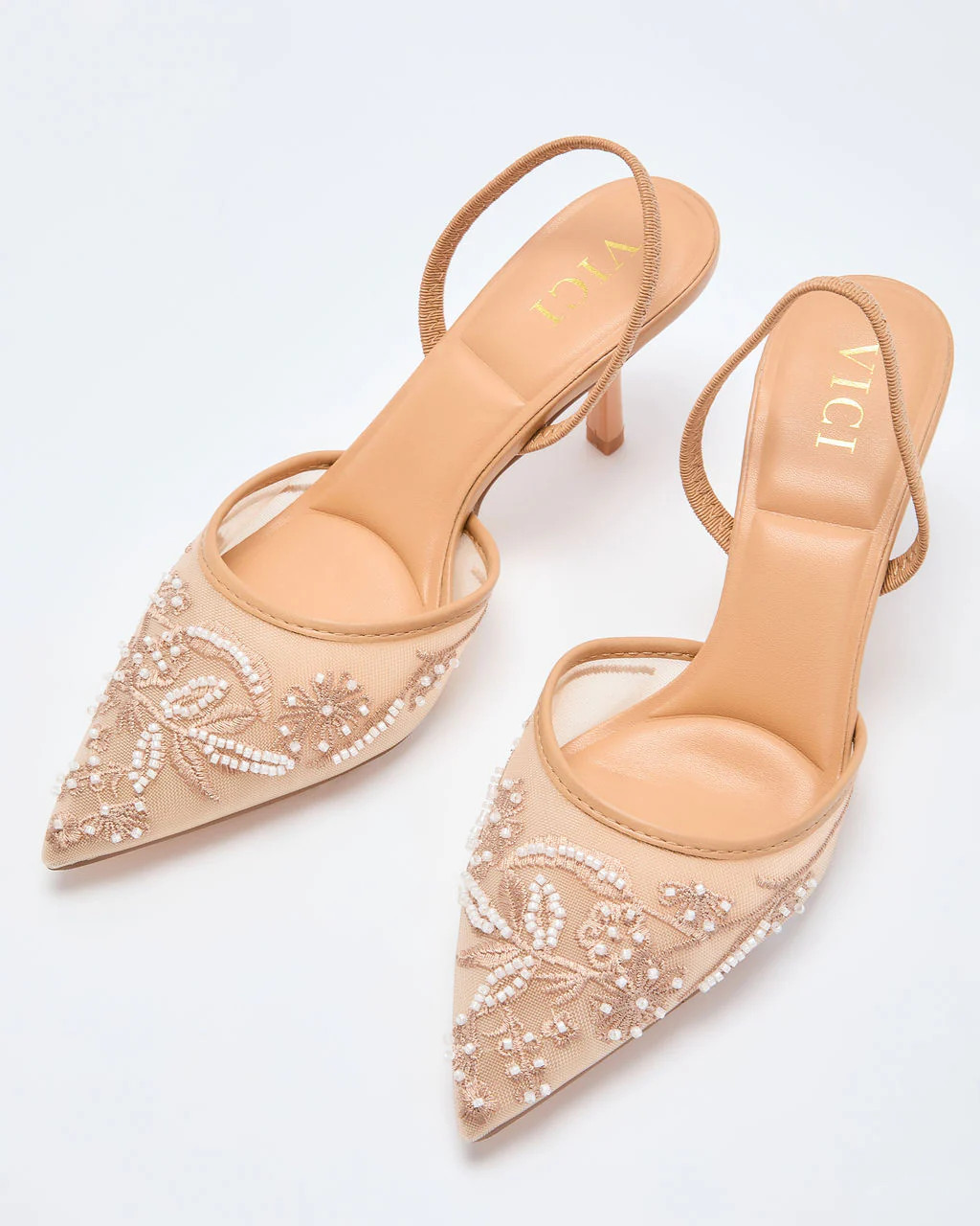 Early Exit Embellished Slingback Heels | VICI