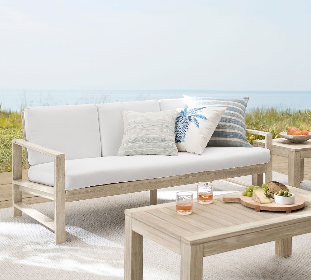 Indio Eucalyptus Outdoor Sofa | Pottery Barn (US)