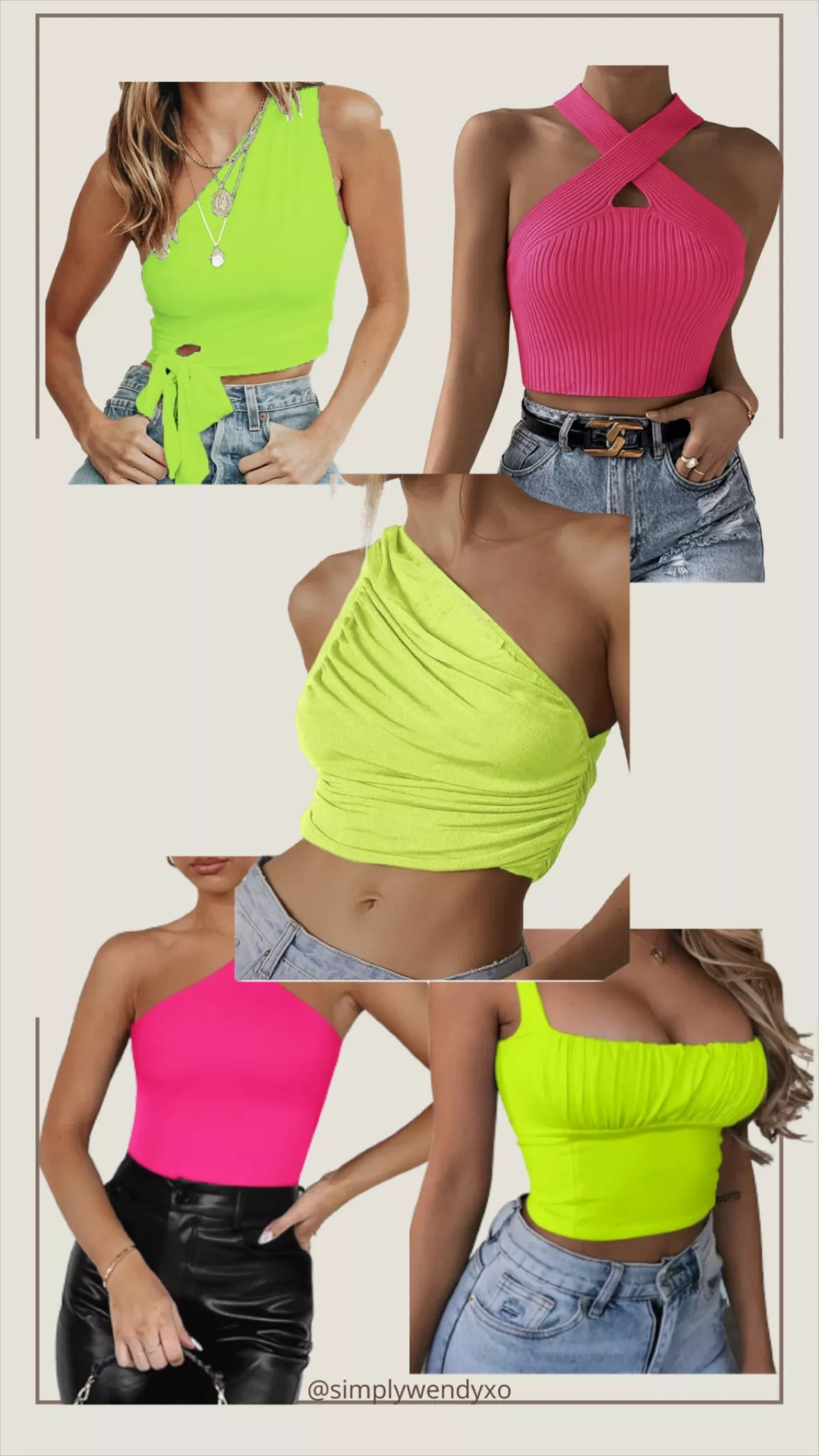TOB Women's Sexy Summer Basic Sleeveless Stretch Outfit Crop Tank Top