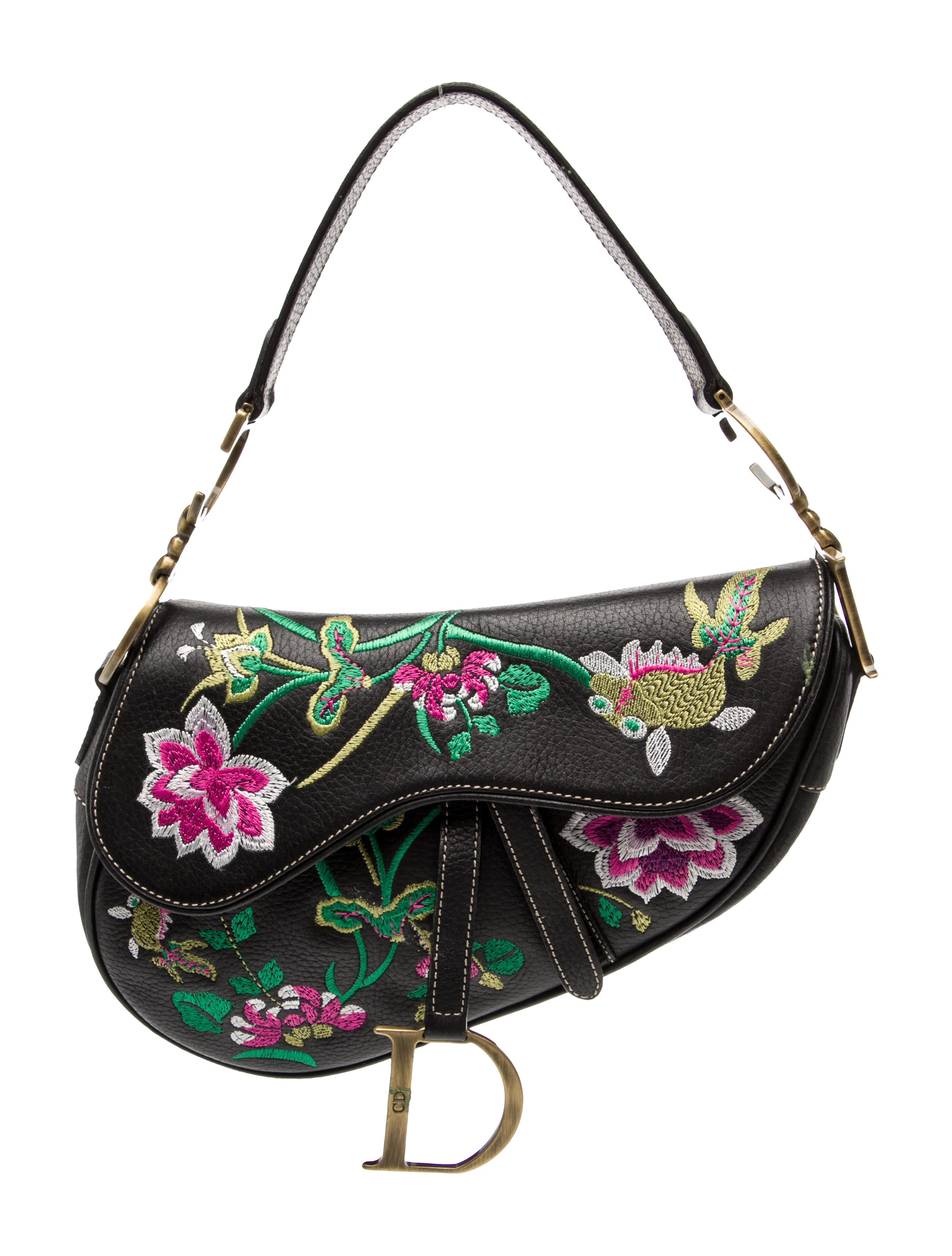 Christian Dior Leather Saddle - Black Shoulder Bags, Handbags - CHR568317 | The RealReal | The RealReal