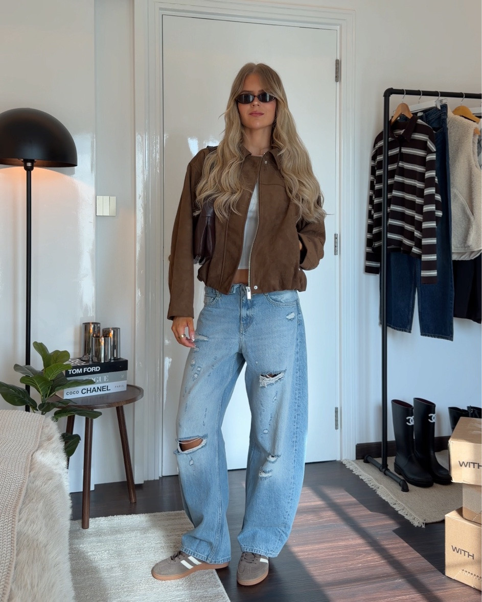 H&M Autumn Haul Outfit 2 🤎👖 
My sizes- I am 1,70m tall 
Ribbed Jeans: size 8
Knit Shirt: size XS
Jacket: size S

#LTKFashionMonth #LTKsummer #LTKstyletip