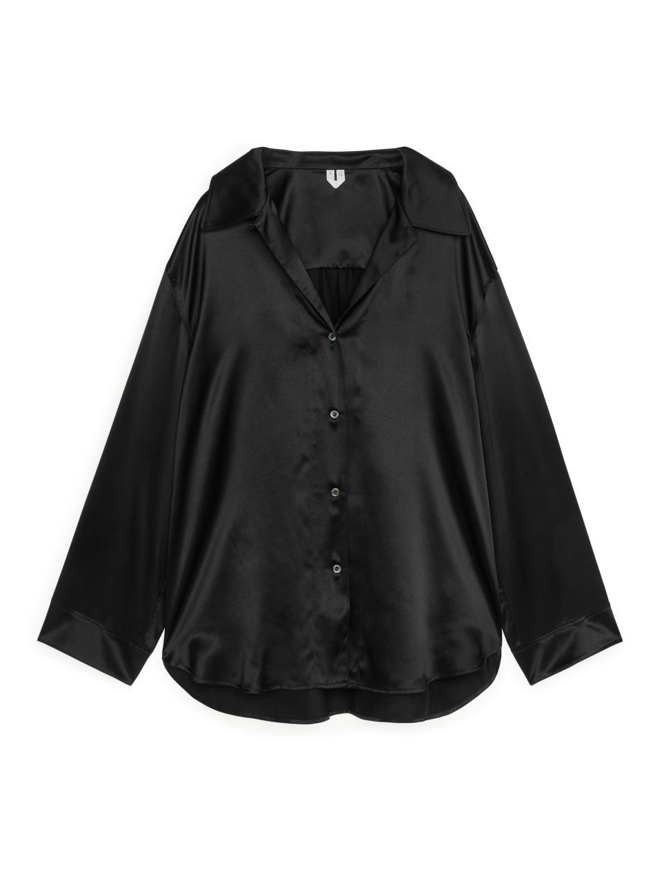 Silk Shirt - Black | ARKET (US&UK)