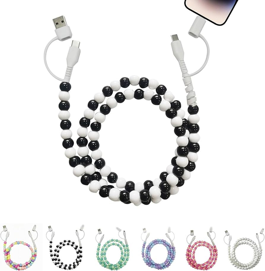 4-in-1 Beaded Charging Cord&Fast Charging Cable 66w, Rightfavour Charger, Multipurpose Fast Phone... | Amazon (US)
