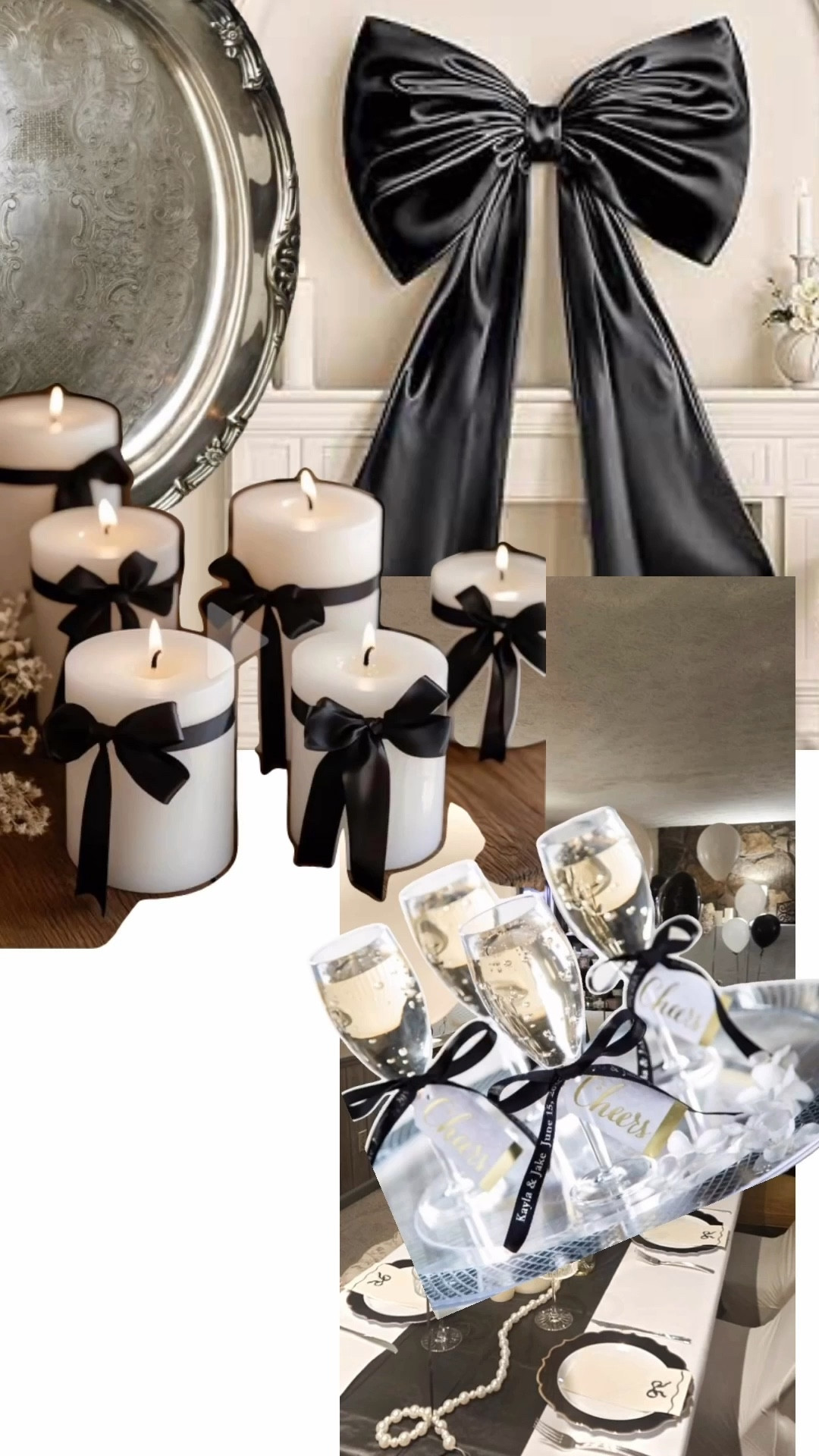 Mantel Decor. You can never go wrong with the classic black and white. 

#LTKHoliday #LTKHome #LTKSeasonal