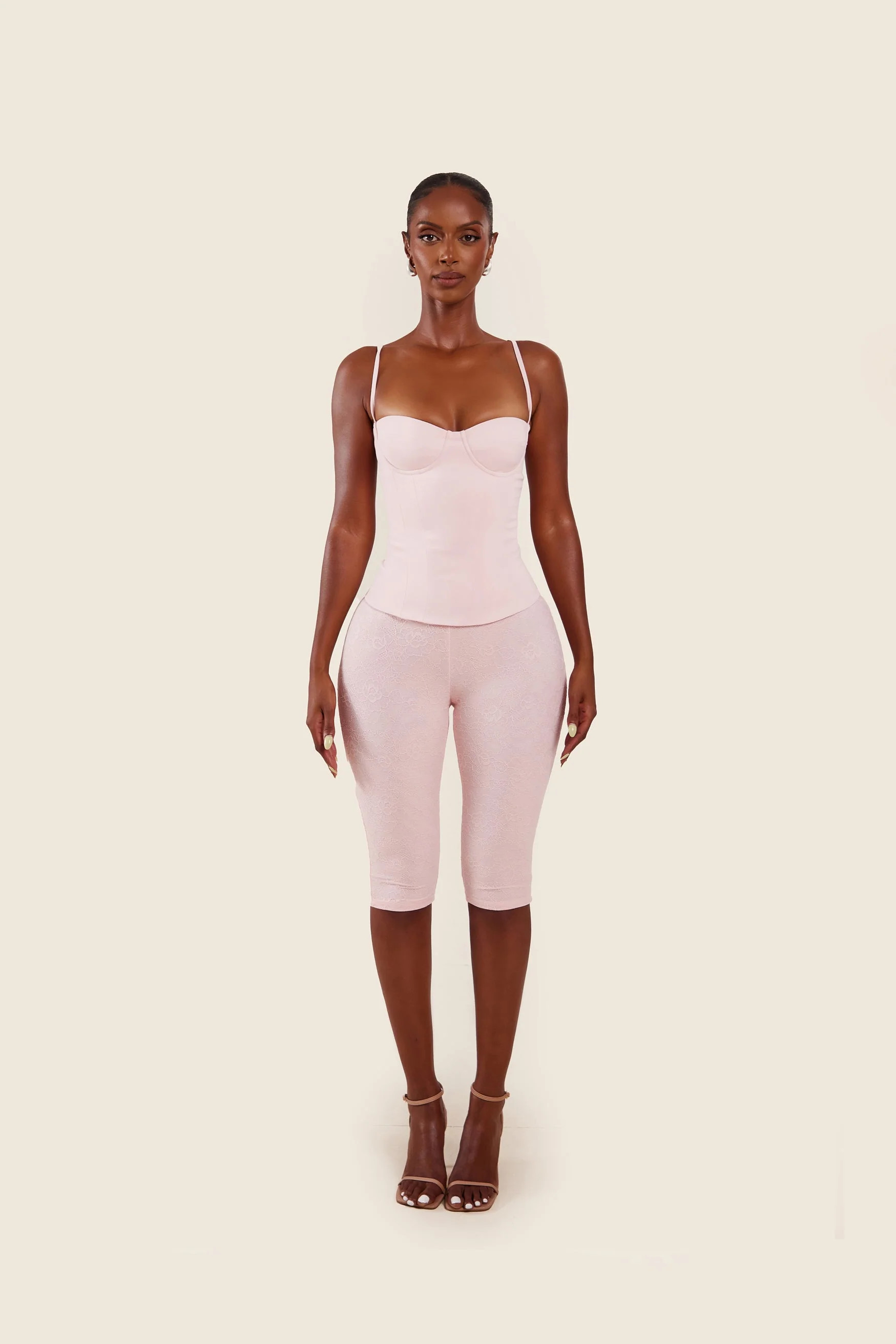 The Brielle Capri Bottoms in Baby Pink | Mars The Label