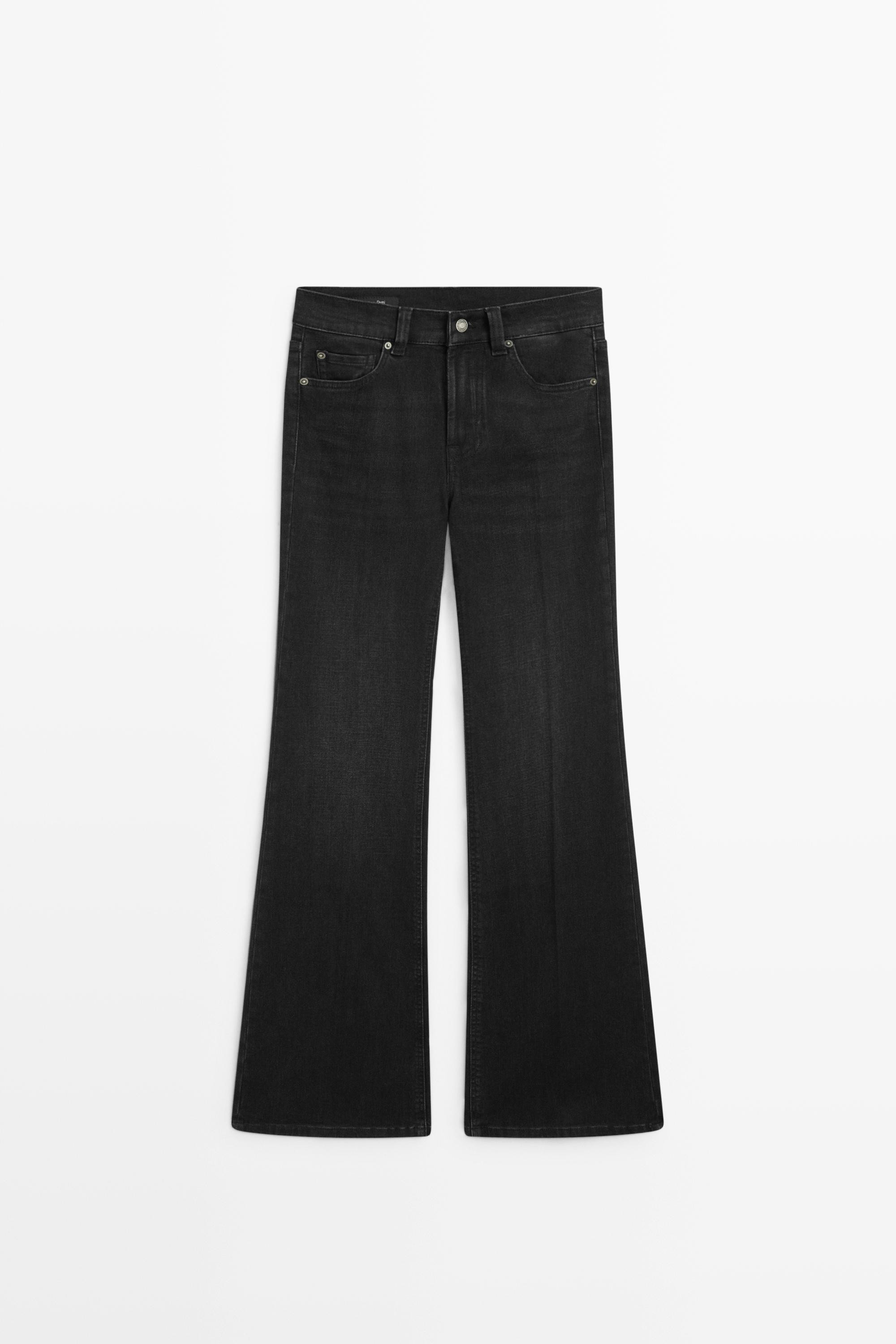 Skinny-Jeans mit Schlag und hohem Bund | Massimo Dutti DE