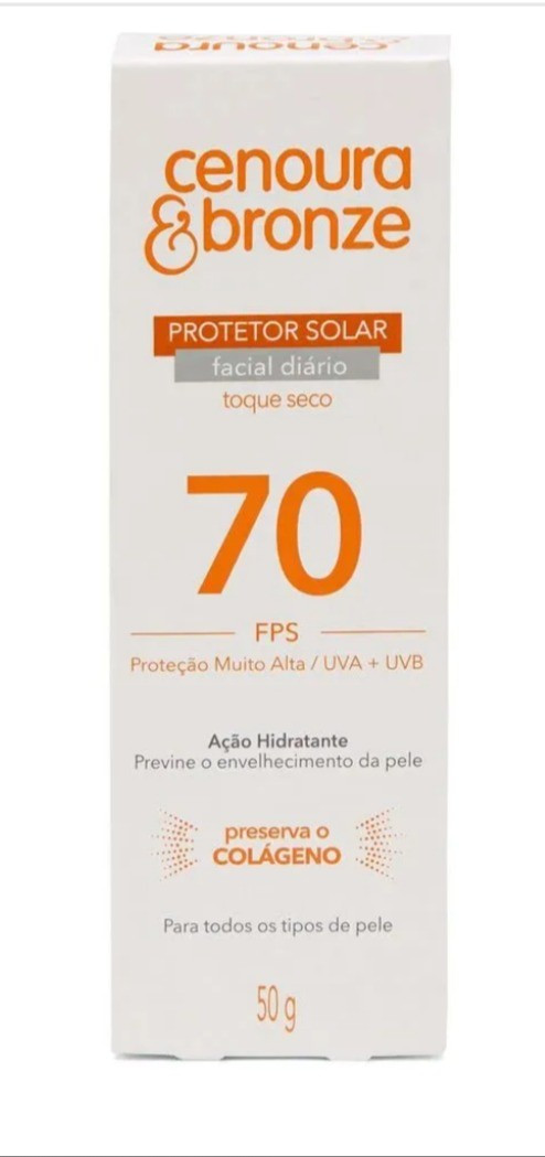 Cenoura e Bronze Protetor Solar Facial Fps70 - 50 g

#LTKbrasil