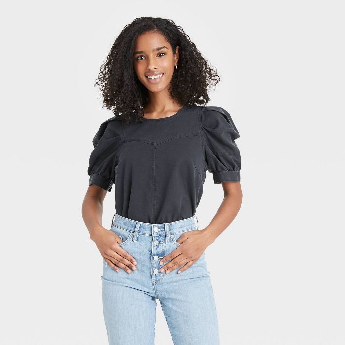Women's Puff Short Sleeve Blouse - Universal Thread™ | Target