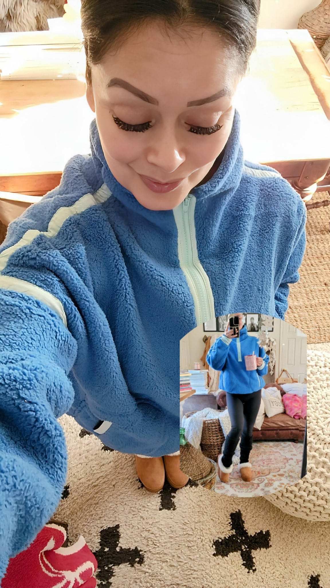 Cozy winter outfit
Wearing a small in the leggings & medium in the sweatshirt. The best faux lashes!! I wear mine a full 7 days! 

#winteroutfit
#skioutfit
#fauxlashes

#LTKBeauty #LTKStyleTip #LTKSaleAlert