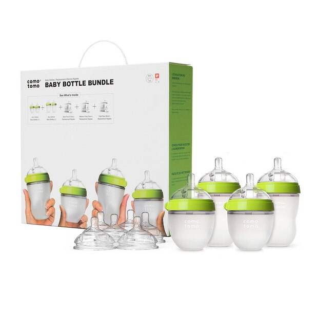 Comotomo Baby Bottle Bundle Green | Indigo (CA)