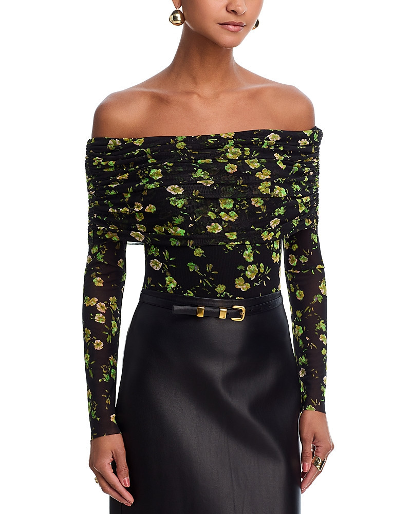 Afrm Maxine Off The Shoulder Mesh Bodysuit | Bloomingdale's (US)