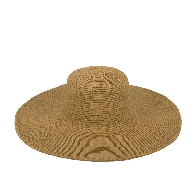 Women's Summer Lady Floppy Straw Hat Sun Beach Fashion Cap Bow Foldable Wide Brim | Walmart (US)