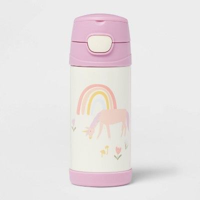 12oz Stainless Steel Portable Drinkware Water Bottle Unicorn Shapes Lavender - Pillowfort™ | Target