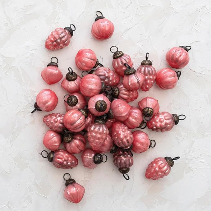One Holiday Way Set of 36 Vintage Pastel Pink 1-inch Mini Mercury Glass Christmas Tree Ornaments ... | Amazon (US)