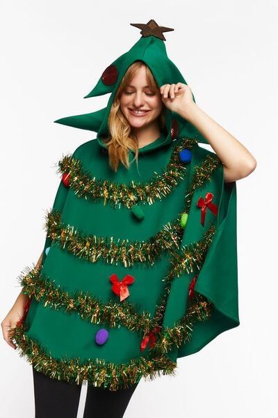 Christmas Tree Poncho | Forever 21 | Forever 21 (US)