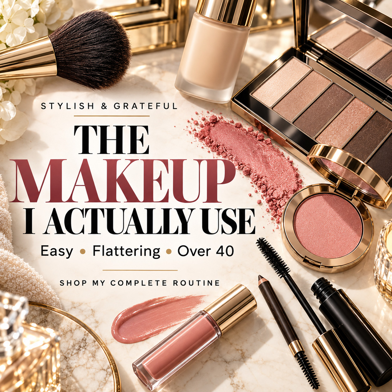 These are the makeup products I actually use and love—from my new favorite foundation for mature skin to the brushes, blush, brows, eyes and lips that complete my everyday look. I linked everything still available, plus the closest replacements for my limited-edition products.

Watch the complete application, comparisons and finished look on my YouTube channel, Stylish & Grateful:
https://youtu.be/S76QqrbG9Ow

Follow me for more realistic beauty, style and aging-well tips for women over 40. 🤍

#LTKBeauty #MakeupOver40 #MatureMakeup #BeautyOver40 #EverydayMakeup
 

 #LTKgrwm #LTKOver40 #LTKBeauty
