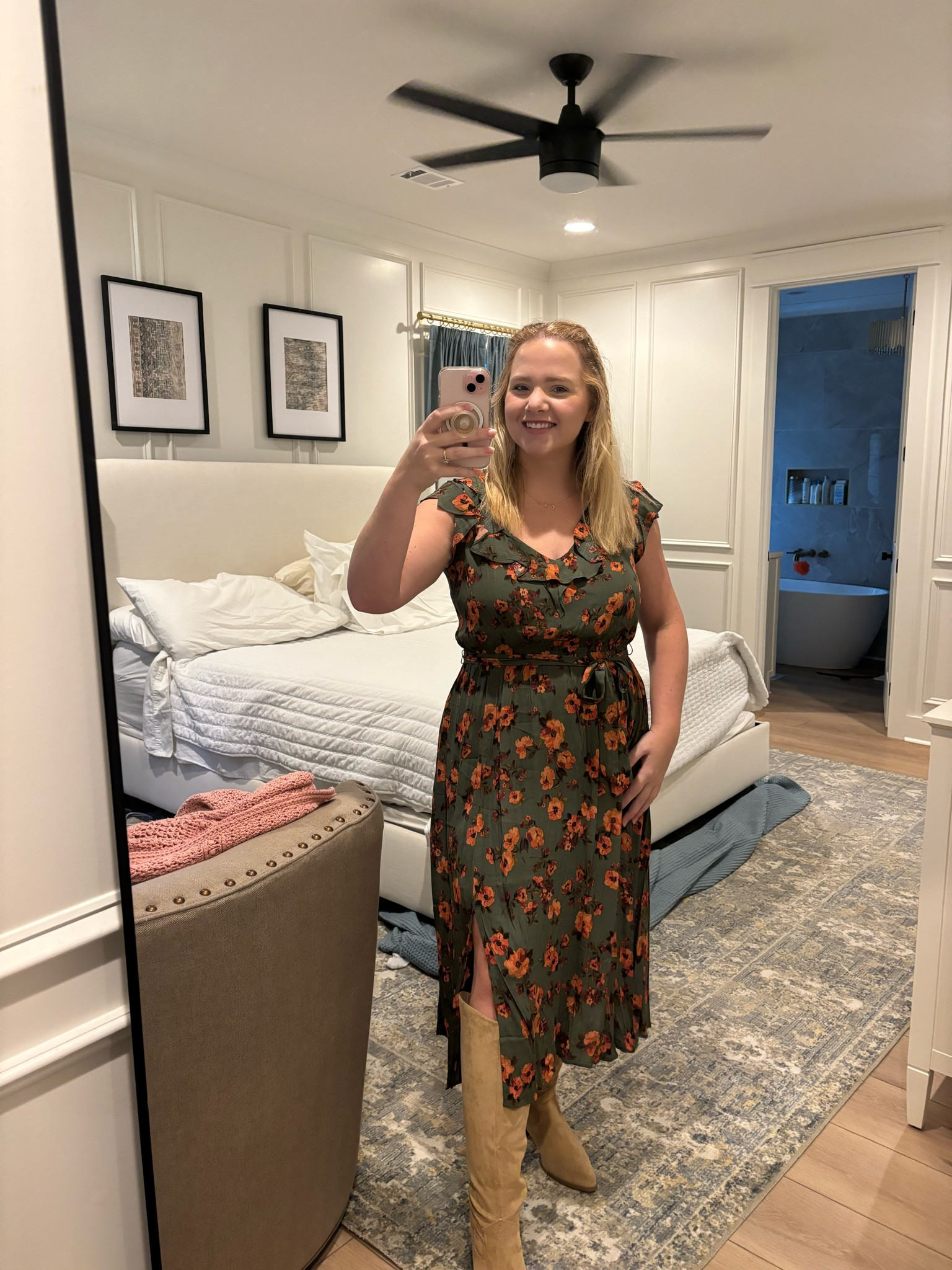 This Walmart new arrival stopped me in my tracks as I was about to check out! So pretty for fall, it has pockets, and very flattering! I’m wearing medium 8/10. Pretty true to size but if inbetween size down. Under $20! 

#LTKFindsUnder50 #LTKSeasonal #LTKWorkwear