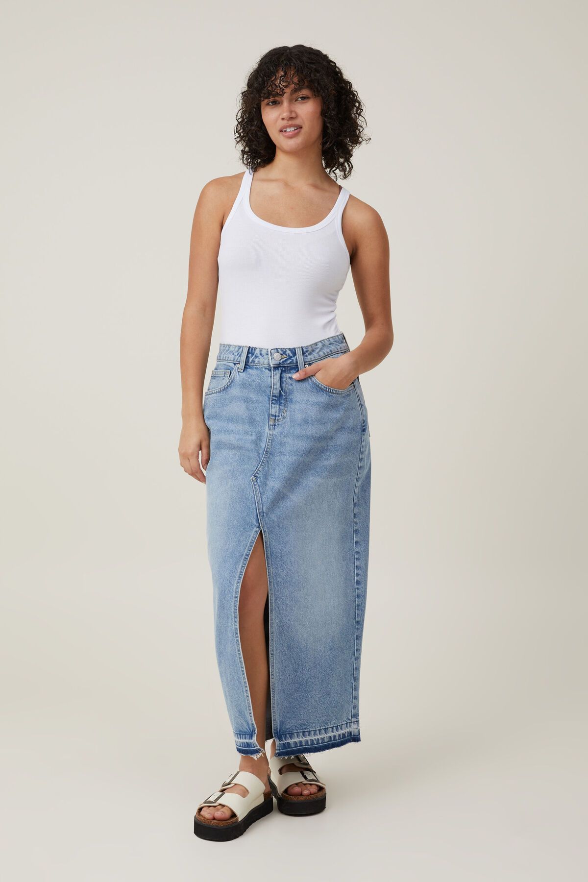 Bailey Denim Maxi Skirt | Cotton On (US)