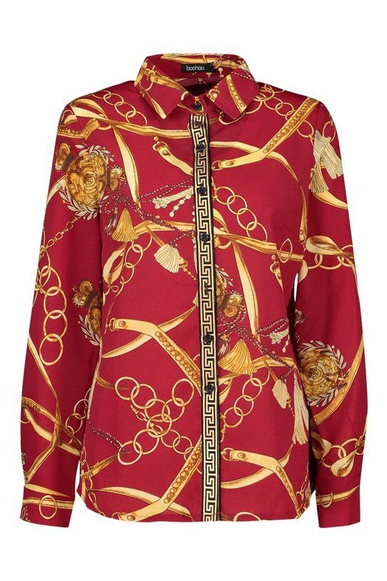 Chain Print Shirt | Boohoo.com (US & CA)