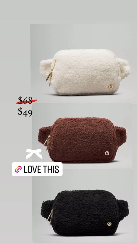 Fleece belt bag on sale from Lululemon. I love the shape on these! Gift idea under $50

#LTKCyberWeek #LTKGiftGuide #LTKfindsunder50