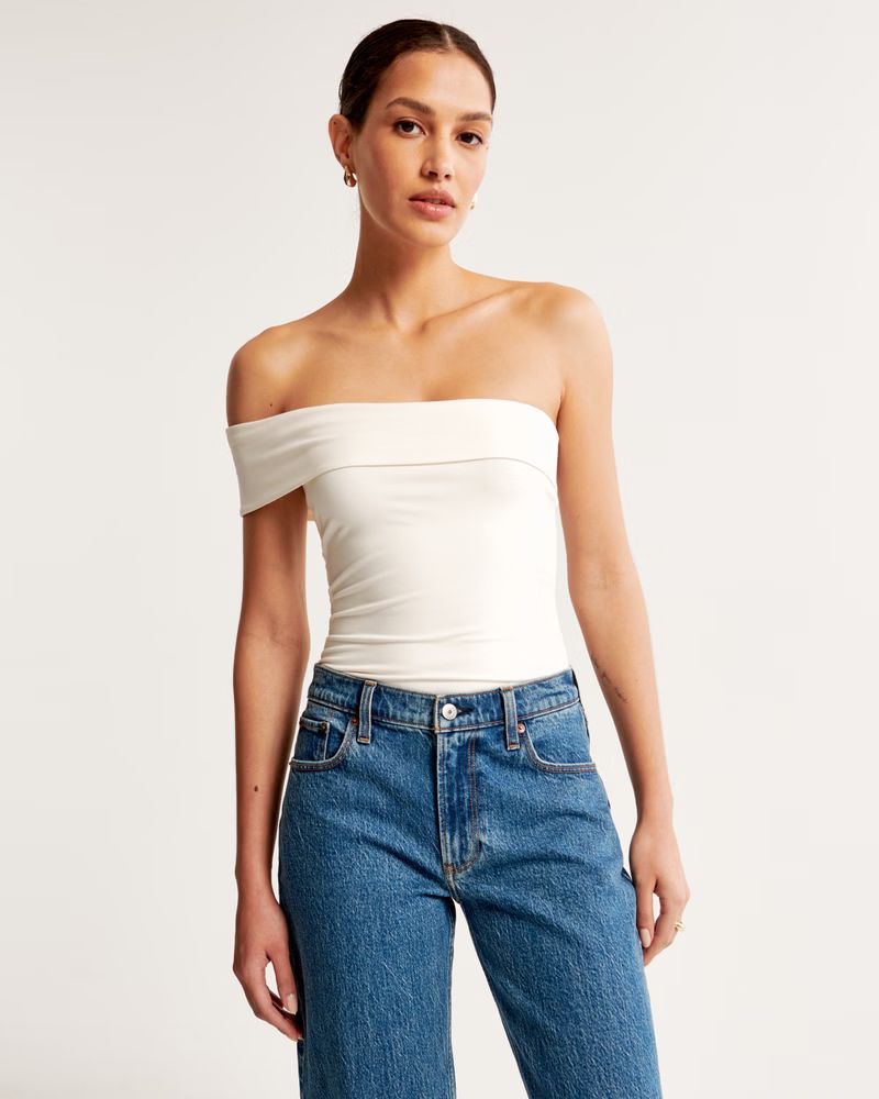 Women's Asymmetrical Cotton-Modal Top | Women's Tops | Abercrombie.com | Abercrombie & Fitch (US)