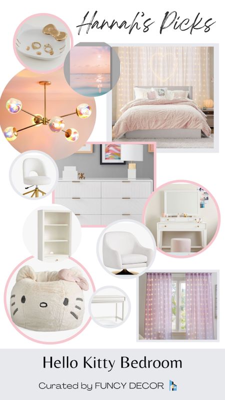 Create a fun Hello Kitty bedroom with our pastel pink bedroom finds from PBTeen! 🩷 The perfect girls bedroom and pink inspired room, this bedroom is the perfect blend of neutral white and millennial pink!

#LTKhome #LTKGiftGuide #LTKfindsunder100