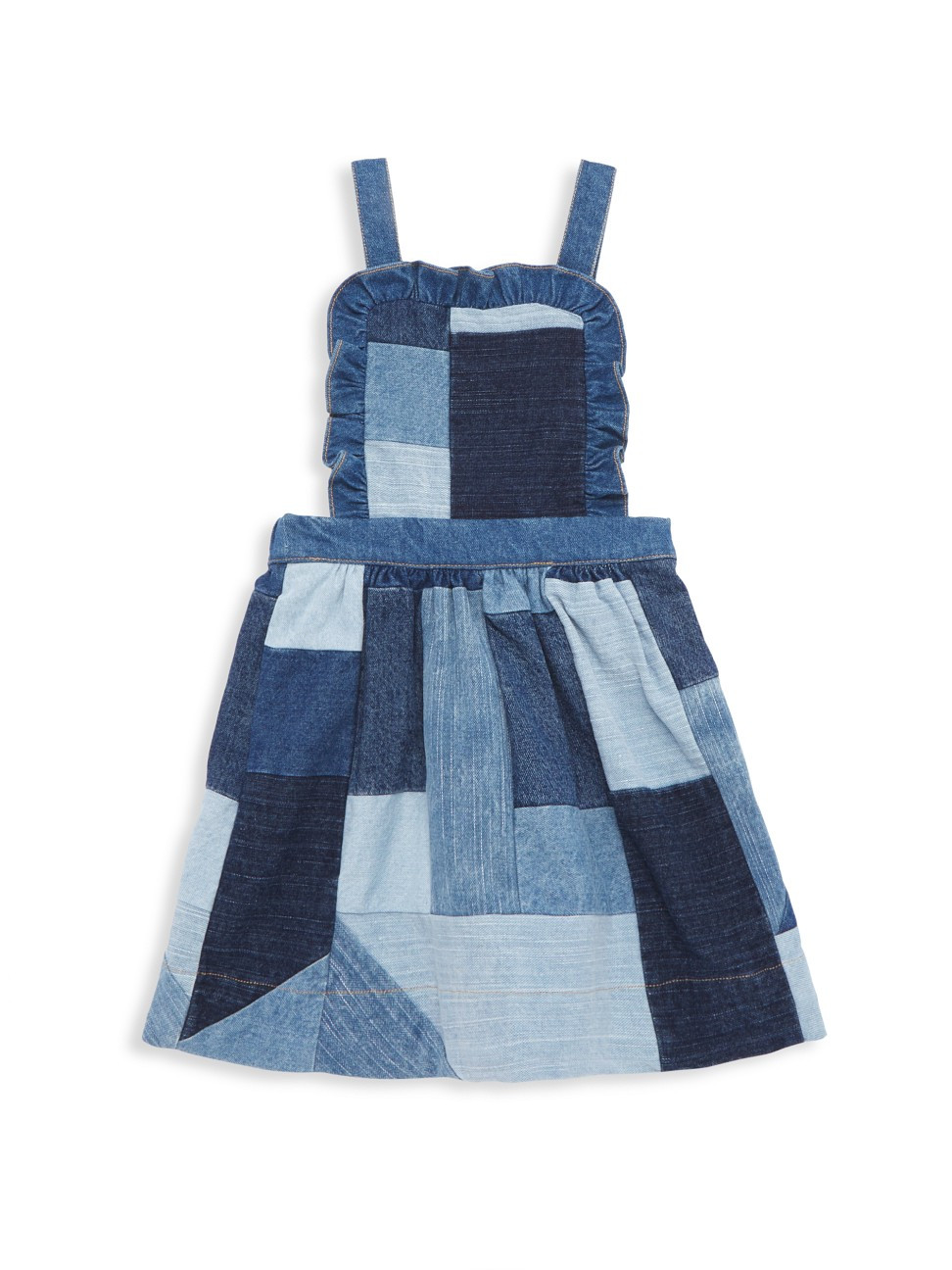 Little Girl's & Girl's Denim Apron Dress - Size 8 - Denim - Size 8 | Saks Fifth Avenue